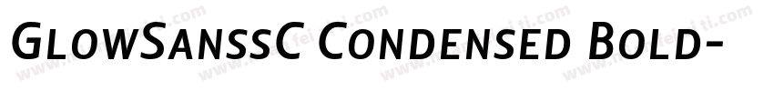 GlowSanssC Condensed Bold字体转换